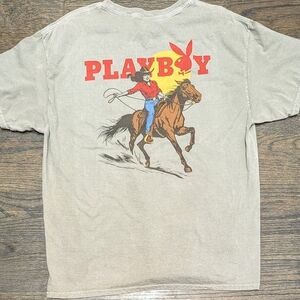 New Large Playboy Retro Western Cowgirl Rider Shirt